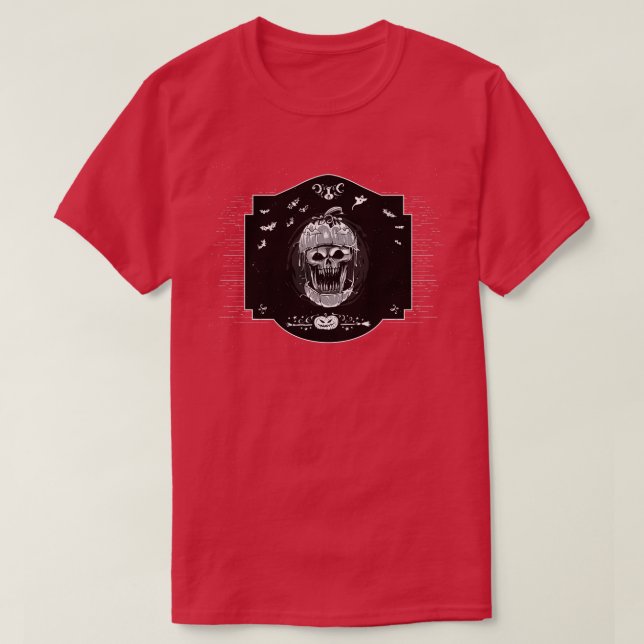 Camiseta Esqueleto de calabaza (Diseño del anverso)