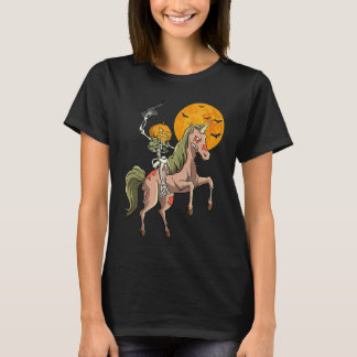 Camiseta Esqueleto de caza zombi unicornio Halloween Hunter