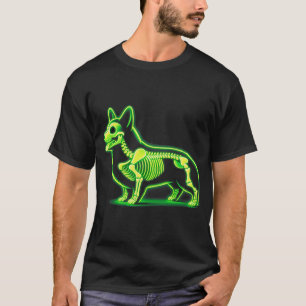 Camiseta Esqueleto de Corgi Halloween Amantes de Perros Jau