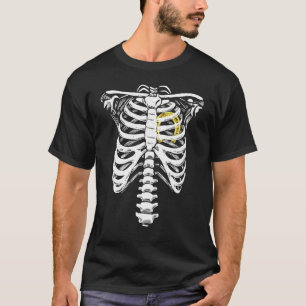 Camiseta Esqueleto de Costillas de Corazón de Herradura Amo