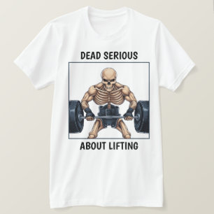 Camiseta Esqueleto de elevación de pesas