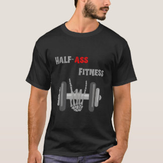 Camiseta Esqueleto de Fitness a Medias Levantando Pesas