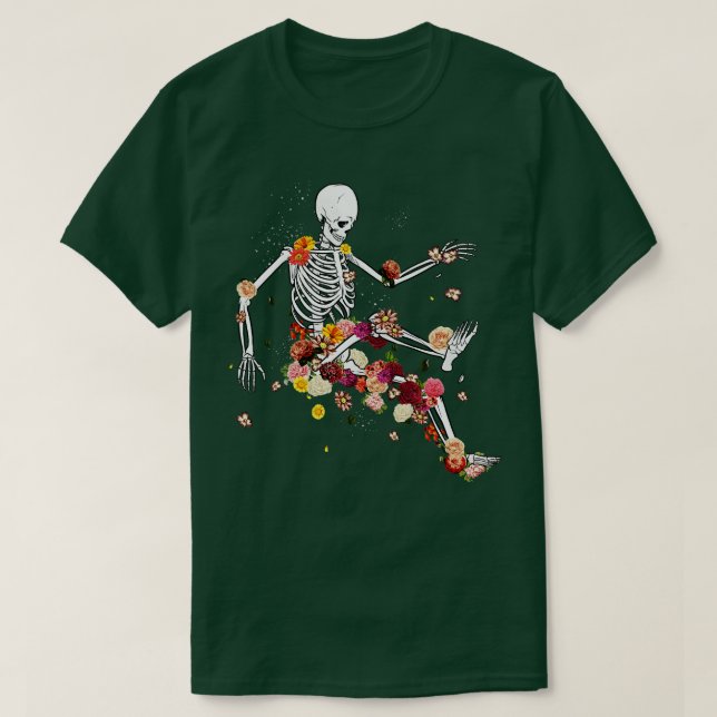 Camiseta Esqueleto de flor de época de Tobe Fonseca (Diseño del anverso)