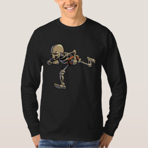 Camiseta Esqueleto de fútbol americano Halloween Hombres Pi