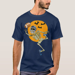 Camiseta Esqueleto de fútbol americano Halloween Hombres Pi