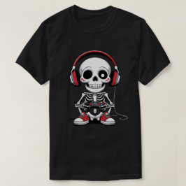 Camiseta Esqueleto de gamer - Divertido juego de Halloween