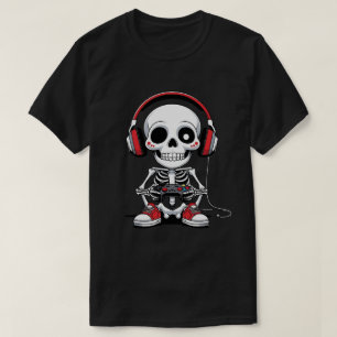 Camiseta Esqueleto de gamer - Divertido juego de Halloween
