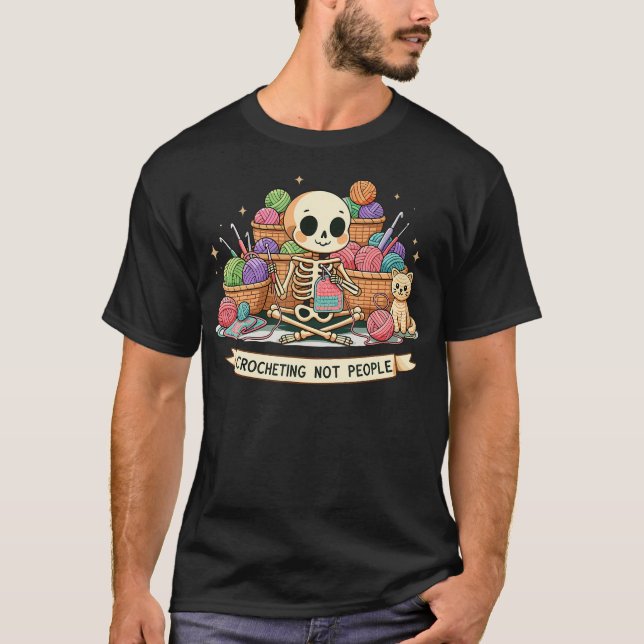 Camiseta Esqueleto de ganchillo - No es ganchillo (Anverso)