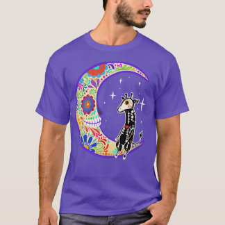 Camiseta Esqueleto de Giraffe Dia de Los Muertos 