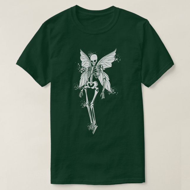 Camiseta Esqueleto de hadas con alas Fairycore (Diseño del anverso)