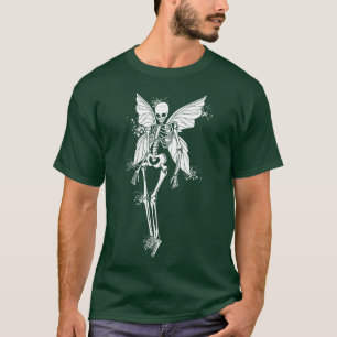 Camiseta Esqueleto de hadas con alas Fairycore