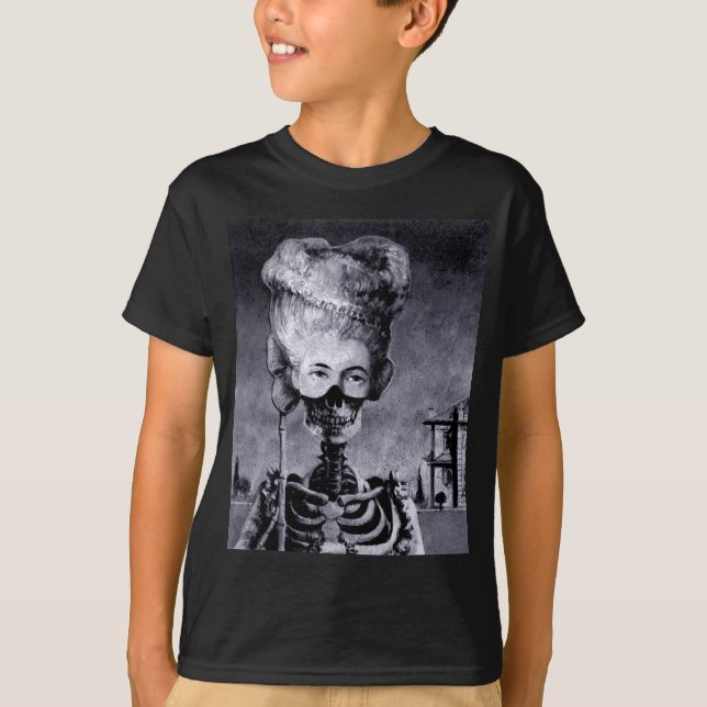Camiseta Esqueleto de Halloween con máscara gótica (Anverso)