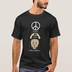 Camiseta Esqueleto de Halloween de amor por la paz cantante