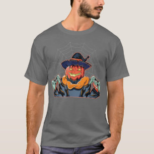 Camiseta Esqueleto de Halloween para juegos Jack O Lantern 