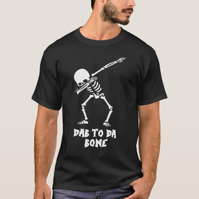 Camiseta Esqueleto de Halloween que hace Dab To Da Bone (Anverso)