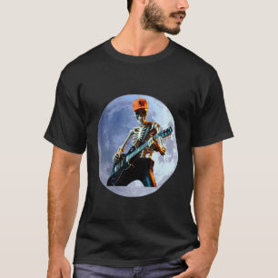 Camiseta Esqueleto de Halloween se divierte bajo la luna ll