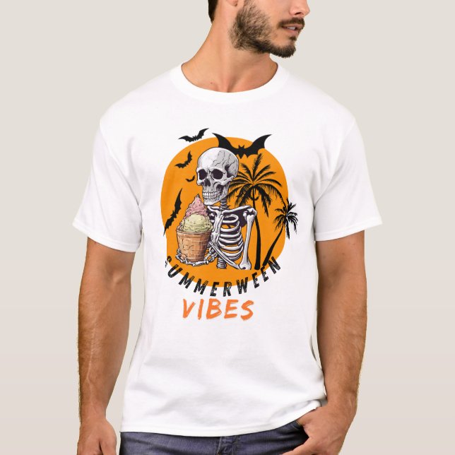 Camiseta Esqueleto de helado de Summerween (Anverso)