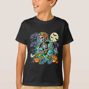 Camiseta Esqueleto de Hockey sobre Césped de Halloween