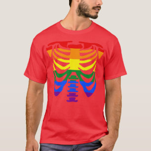 Camiseta Esqueleto de jaula de costillas, orgullo homosexua