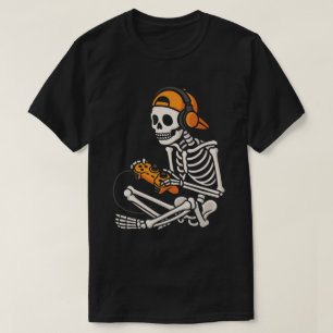 Camiseta Esqueleto de jugador genial con auriculares – Dive