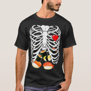 Camiseta Esqueleto de la jaula del costilla Sushi XRay Skel