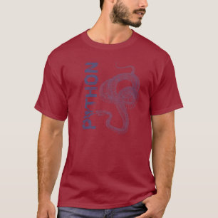 Camiseta Esqueleto de la serpiente, estilo del tatuaje del