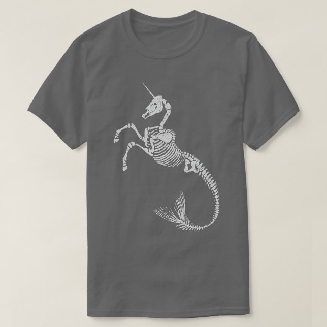 Camiseta Esqueleto de la Sirena de Unicornio Halloween Fant (Diseño del anverso)