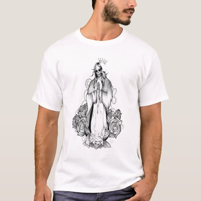 Camiseta Esqueleto de la Virgen (Anverso)