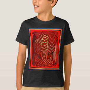 Camiseta Esqueleto de Langosta Tribal Cuna India