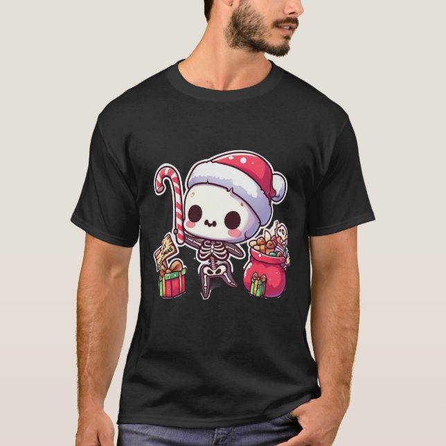 Camiseta esqueleto de los navidades (Anverso)