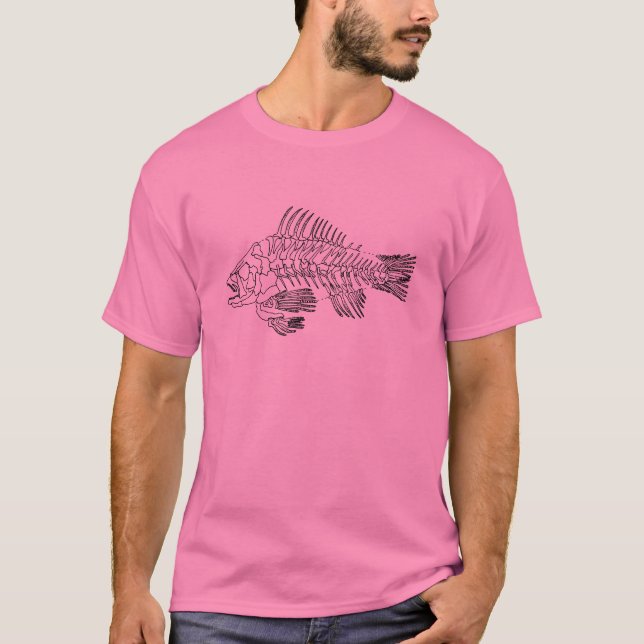 Camiseta Esqueleto de los pescados (Anverso)