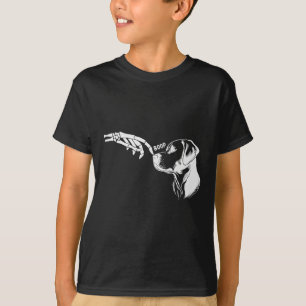 Camiseta Esqueleto de Mano de Amante de Perro Boop Divertid