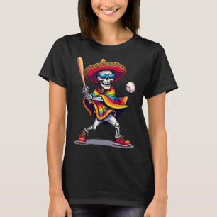 Camiseta Esqueleto de Mariachi Bysebyll Cinco De Mayo Mexic