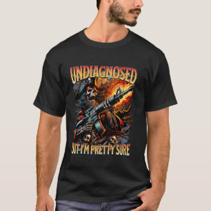 Camiseta Esqueleto de meme de autismo Tismo no diagnosticad