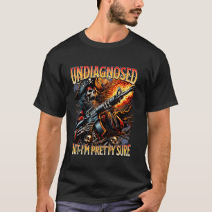 Camiseta Esqueleto de meme de autismo Tismo sin diagnostica