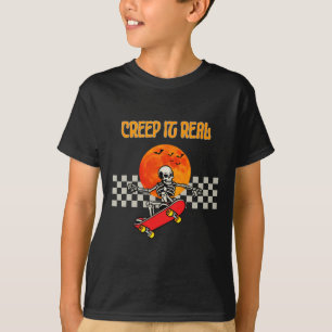 Camiseta Esqueleto de monopatín Esqueleto de Halloween Horr