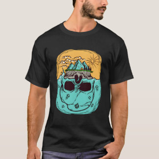 Camiseta Esqueleto de Motero Místico Muerte Hueso