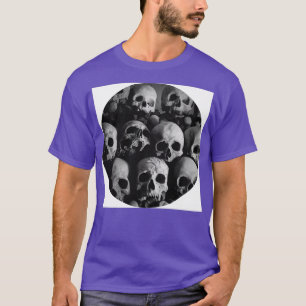 Camiseta esqueleto de muerte craneal anatomía biológica