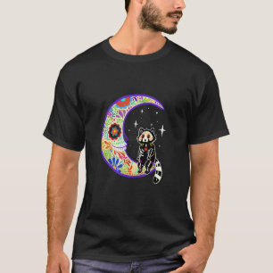 Camiseta Esqueleto de Panda Roja Dia De Los Muertos