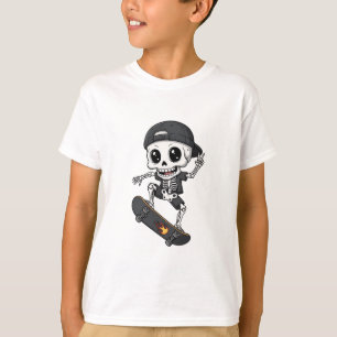 Camiseta Esqueleto de patinador Cool Chibi Ropa de calle pa