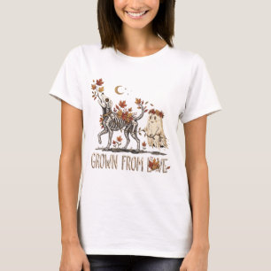 Camiseta Esqueleto de Perro de Halloween Creado Desde el Am
