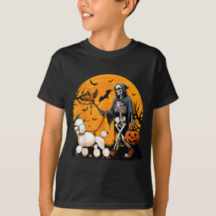 Camiseta Esqueleto de perro de Halloween lleva a perro Cani