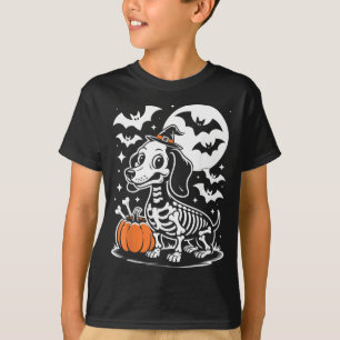 Camiseta Esqueleto de perro divertido de Halloween Huesos d
