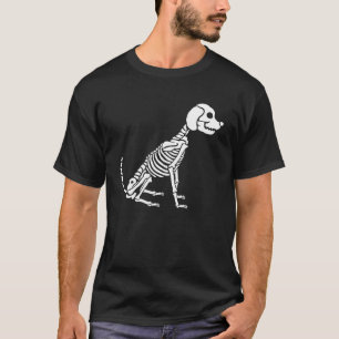Camiseta Esqueleto de perro Mascota de Halloween Horror Cac