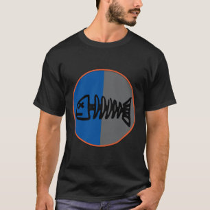 Camiseta Esqueleto de pescado Dos Circular