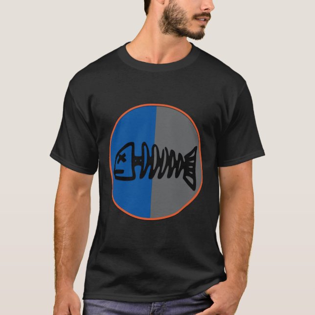 Camiseta Esqueleto de pescado Dos Circular (Anverso)