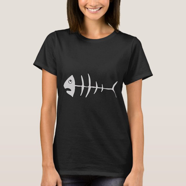 Camiseta Esqueleto de pez - espinas de pescado (Anverso)
