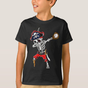 Camiseta Esqueleto de pirata y pelota de béisbol disfraz de