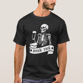 Camiseta esqueleto de roca de punk