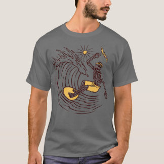 Camiseta esqueleto de surf